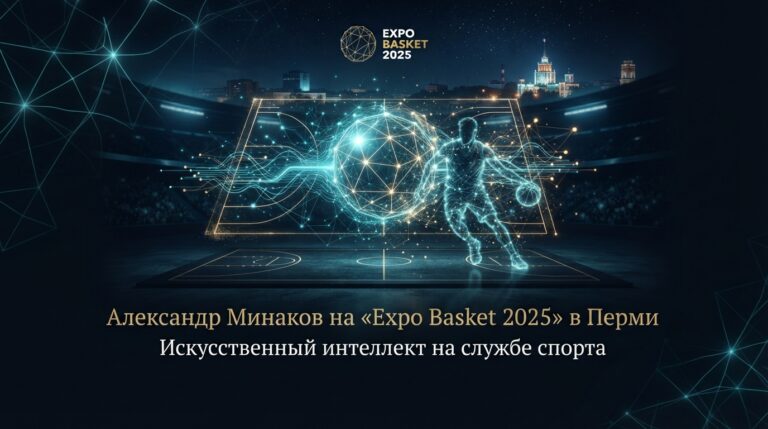 Обложка к статье: Искусственный интеллект на службе спорта: Александр Минаков принял участие в "Экспо Баскет – 2025" в Перми